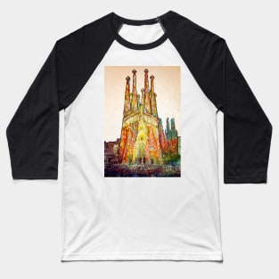 Barcelona. Sagrada Familia - White noon Baseball T-Shirt